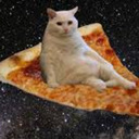 blog logo of cat on a pizza